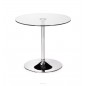 Kudos Round chrome & Glass Pedastal Table - JN375