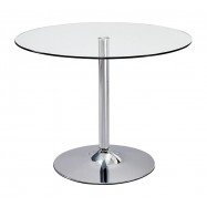 Elena Round Clear Glass Table - TI