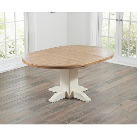 Turin Oak & Cream Extending Dining Table