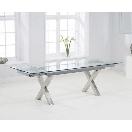 Cilento Glass Extending Dining Table