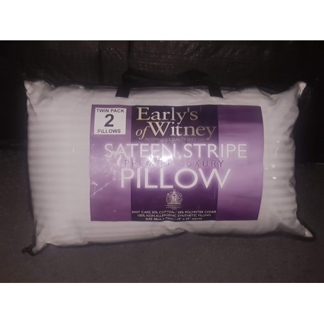 Egyptian Cotton Sateen Stripe Pillow Set